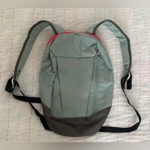 Quechua Gray and Red Backpack for Men